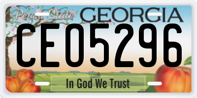 GA license plate CEO5296