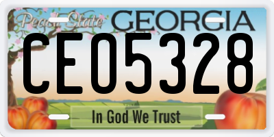 GA license plate CEO5328