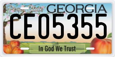 GA license plate CEO5355