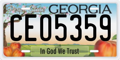 GA license plate CEO5359