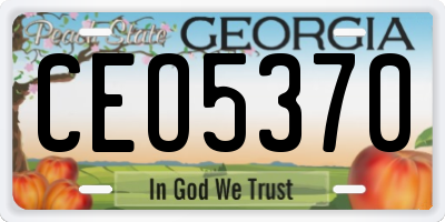 GA license plate CEO5370