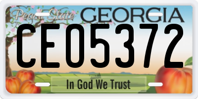 GA license plate CEO5372