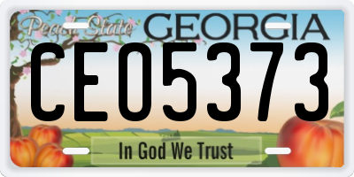 GA license plate CEO5373