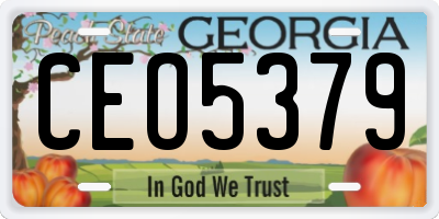 GA license plate CEO5379
