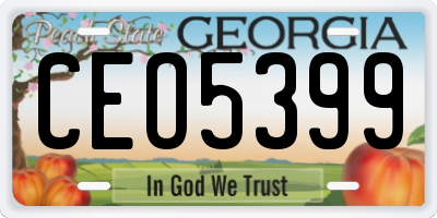 GA license plate CEO5399