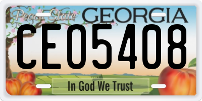 GA license plate CEO5408