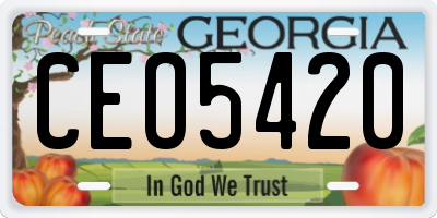 GA license plate CEO5420