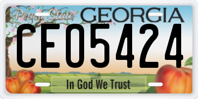 GA license plate CEO5424