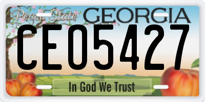 GA license plate CEO5427