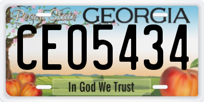GA license plate CEO5434