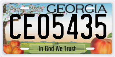 GA license plate CEO5435