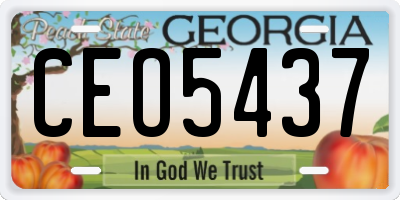 GA license plate CEO5437