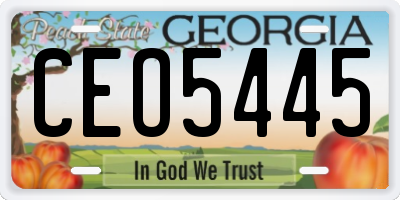 GA license plate CEO5445