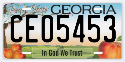 GA license plate CEO5453