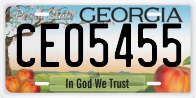 GA license plate CEO5455