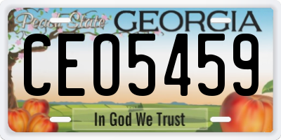 GA license plate CEO5459