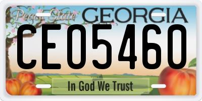 GA license plate CEO5460