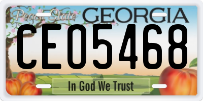 GA license plate CEO5468
