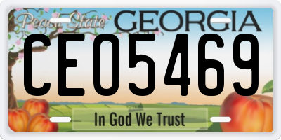 GA license plate CEO5469