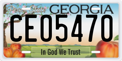 GA license plate CEO5470