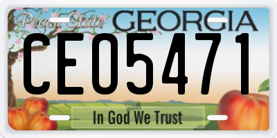 GA license plate CEO5471