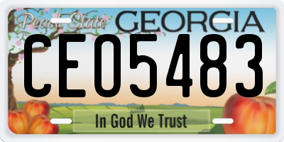 GA license plate CEO5483