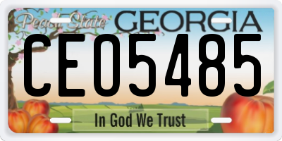 GA license plate CEO5485