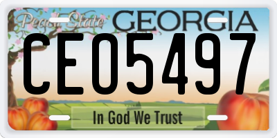 GA license plate CEO5497