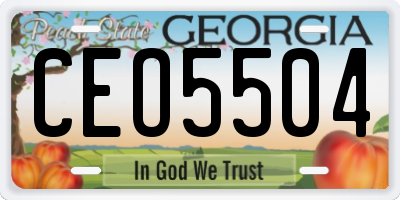GA license plate CEO5504