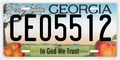 GA license plate CEO5512