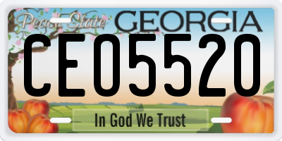 GA license plate CEO5520