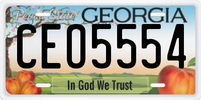 GA license plate CEO5554