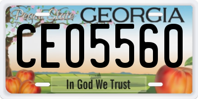 GA license plate CEO5560