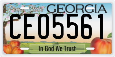 GA license plate CEO5561
