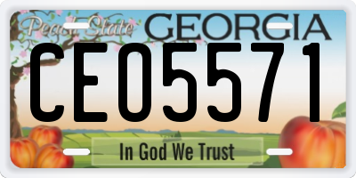 GA license plate CEO5571