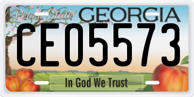 GA license plate CEO5573