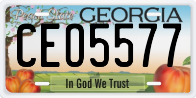 GA license plate CEO5577