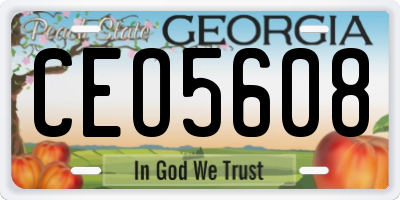 GA license plate CEO5608