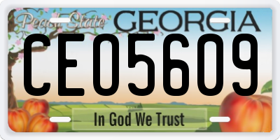 GA license plate CEO5609