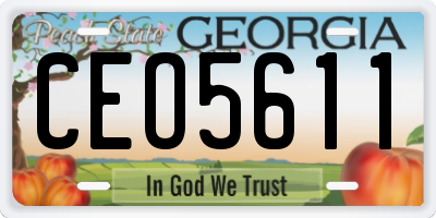 GA license plate CEO5611