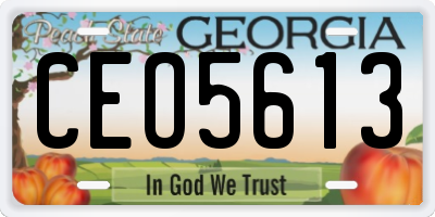GA license plate CEO5613