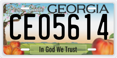 GA license plate CEO5614