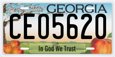 GA license plate CEO5620