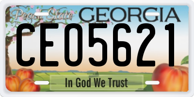 GA license plate CEO5621