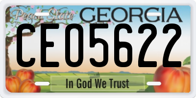 GA license plate CEO5622