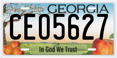 GA license plate CEO5627