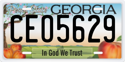 GA license plate CEO5629