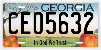 GA license plate CEO5632