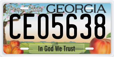 GA license plate CEO5638