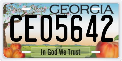 GA license plate CEO5642